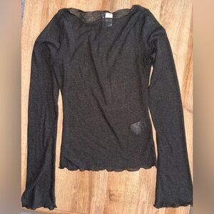 H&M ribbed sheer top